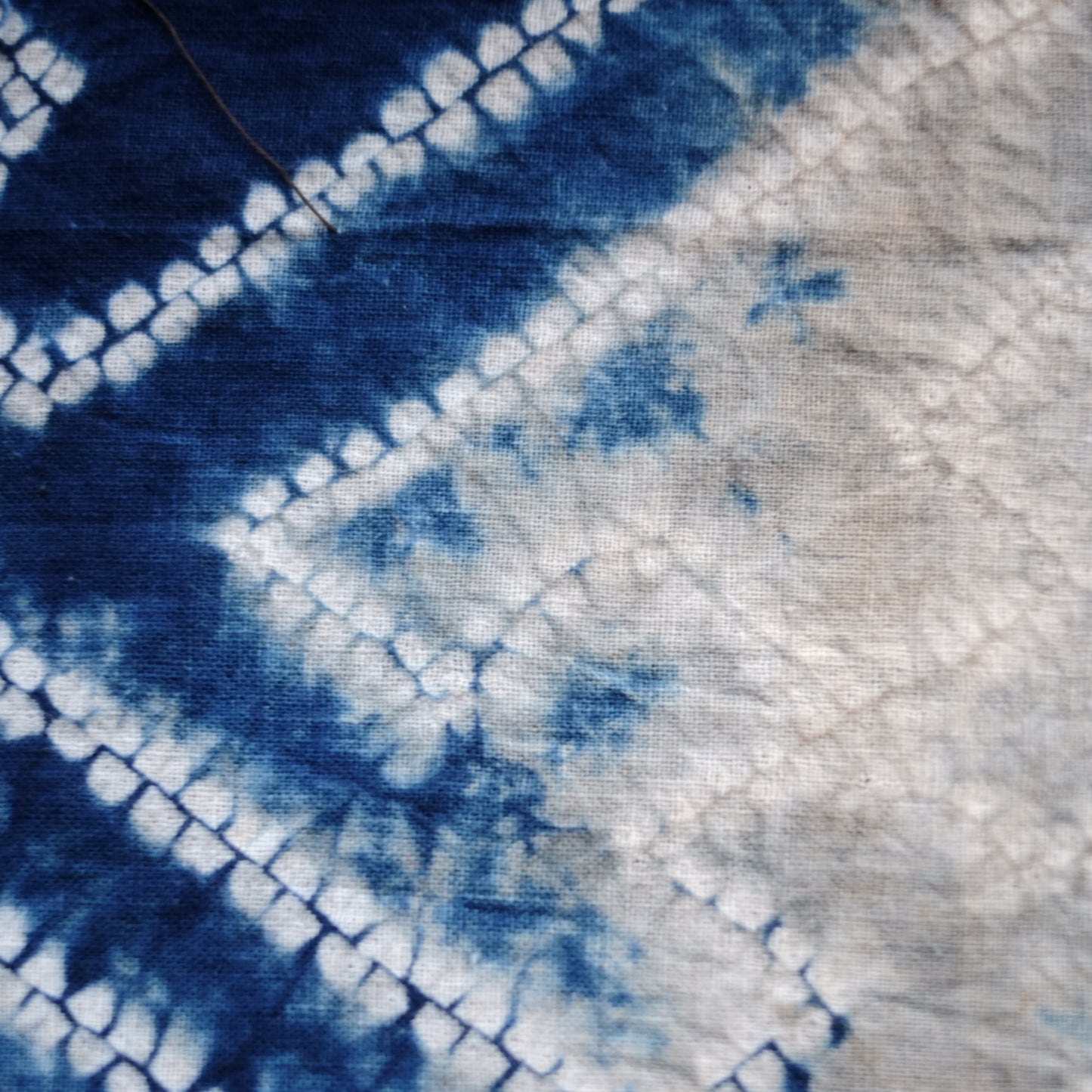 時代　絞り藍染　古布　十枚セット　(明治–昭和)