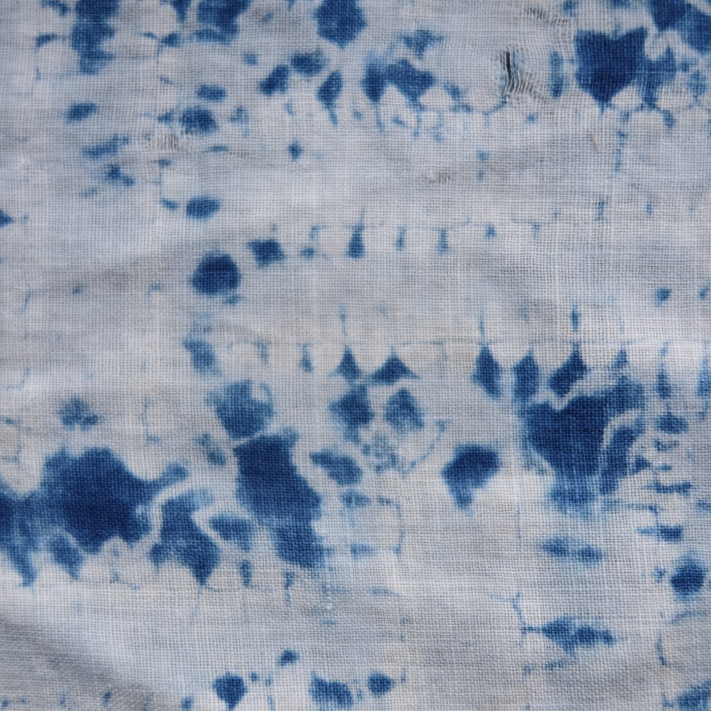 時代　絞り藍染　古布　十枚セット　(明治–昭和)