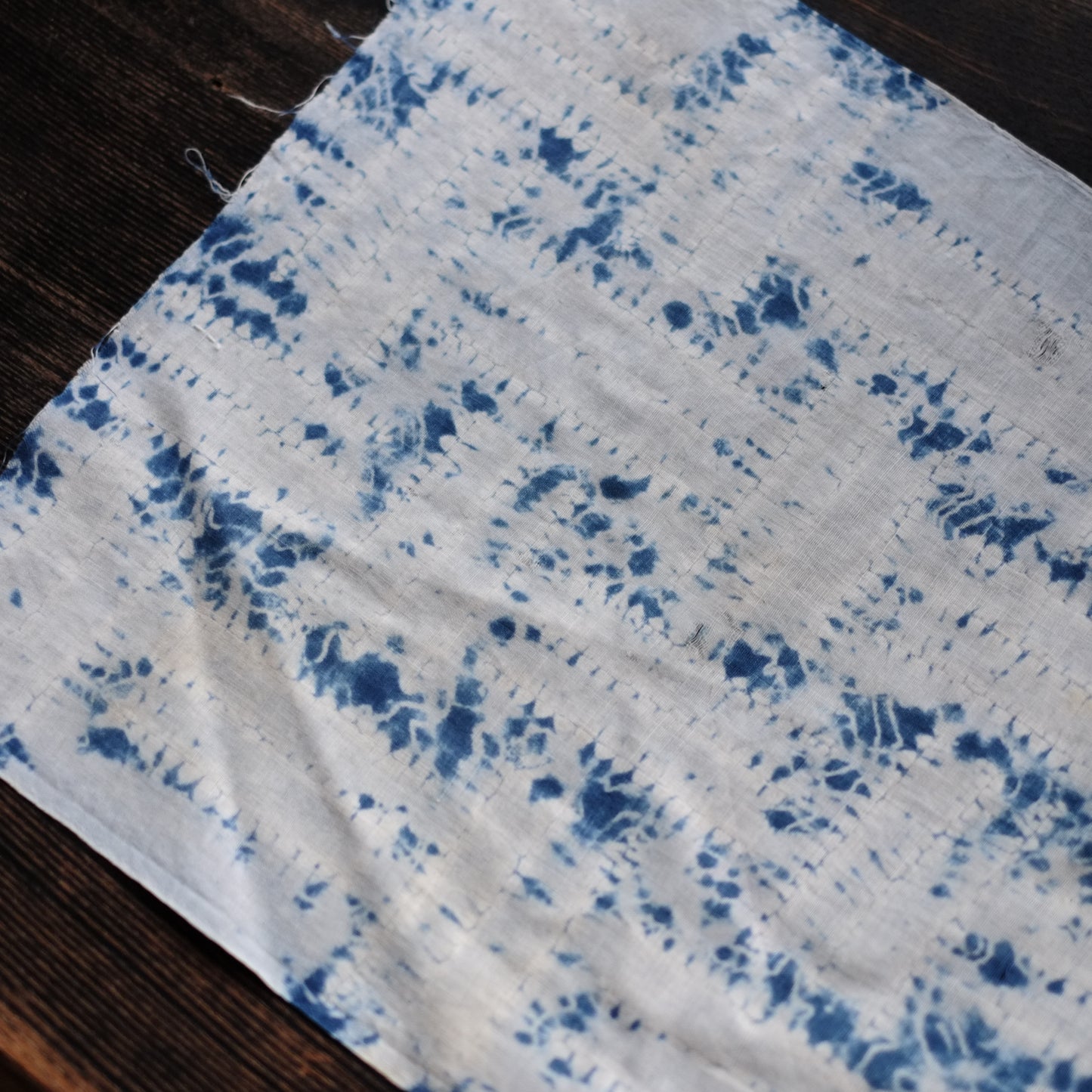 時代　絞り藍染　古布　十枚セット　(明治–昭和)