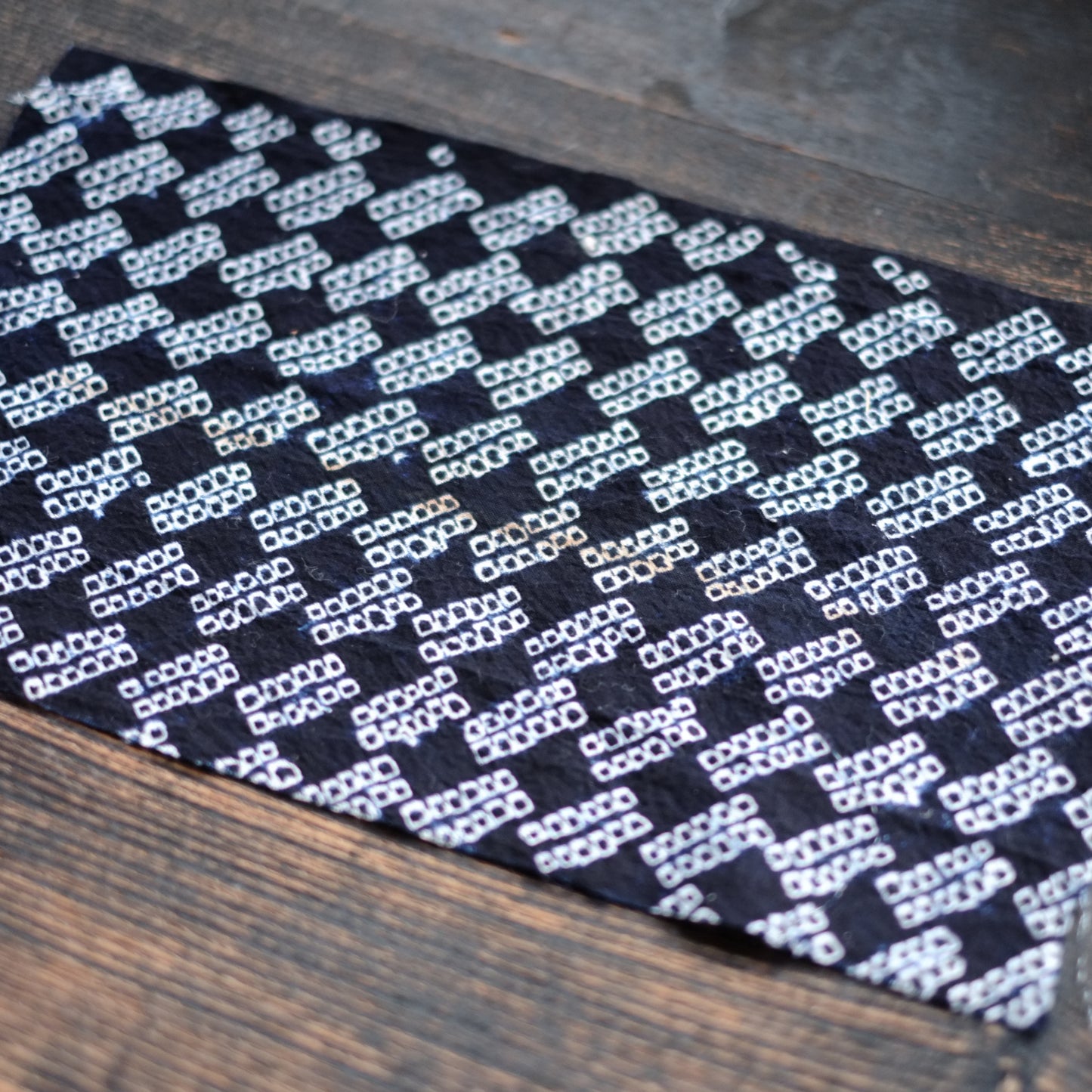 時代　絞り藍染　古布　十枚セット　(明治–昭和)