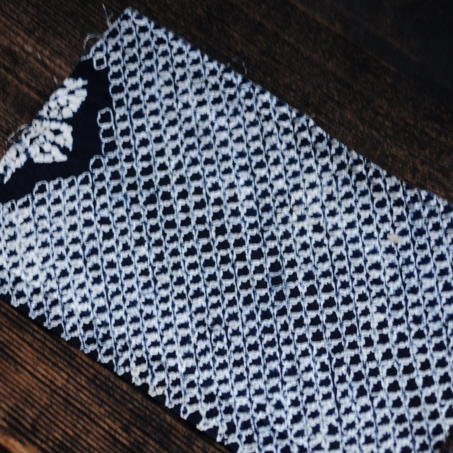 時代　絞り藍染　古布　十枚セット　(明治–昭和)