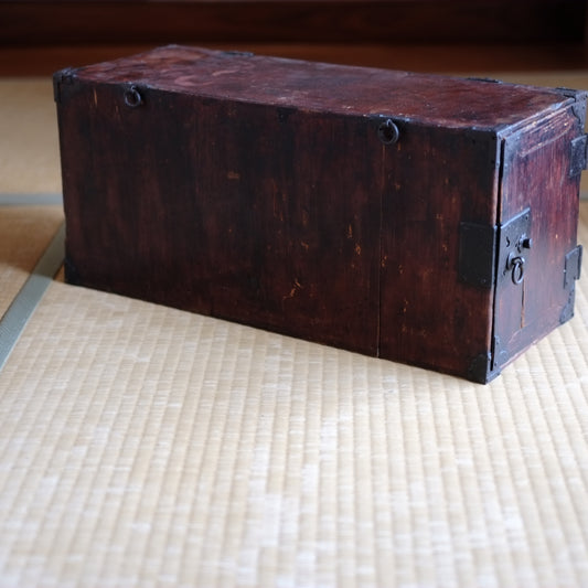 時代　鉄金具付小箪笥・抽斗箱 (江戸時代)
