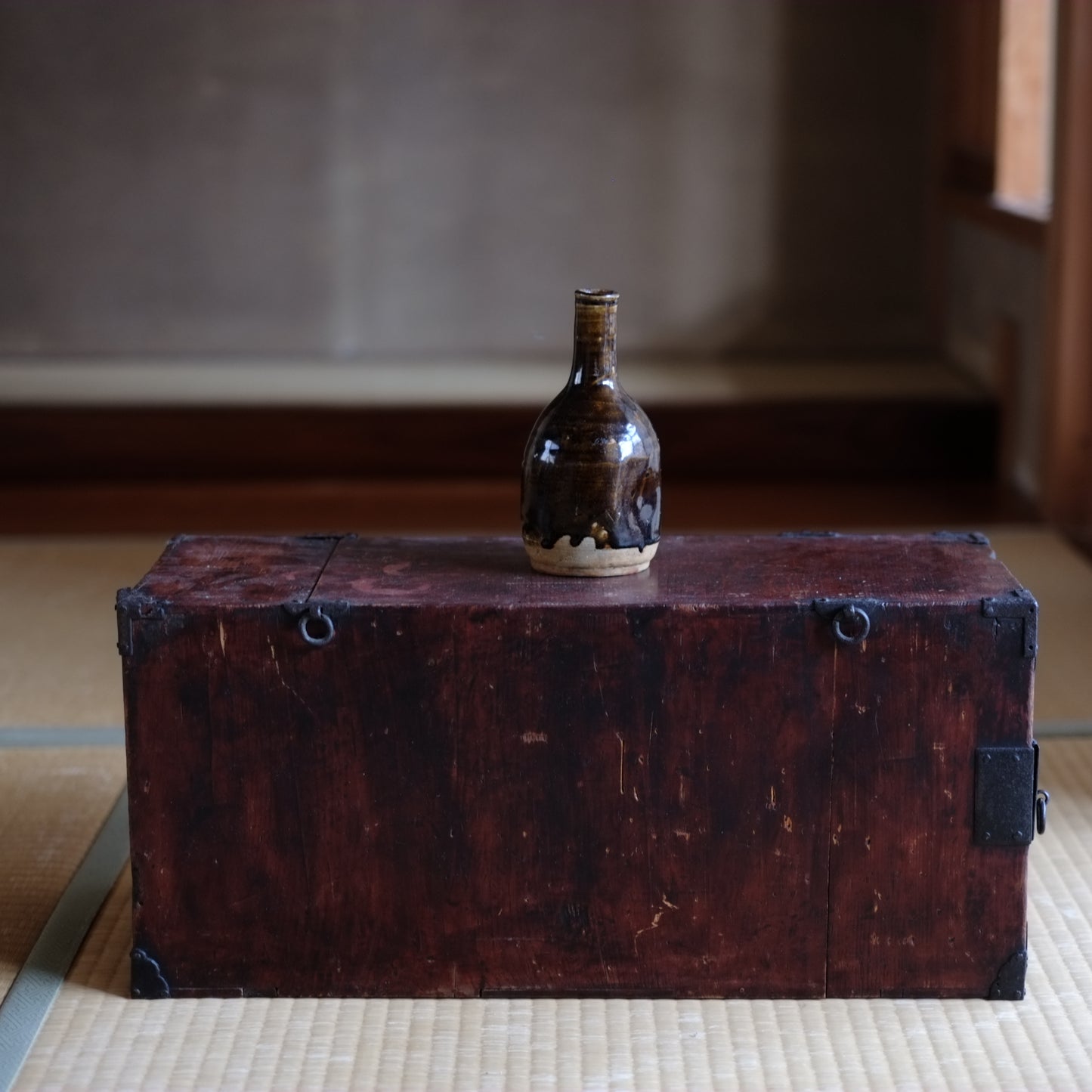 時代　鉄金具付小箪笥・抽斗箱 (江戸時代)