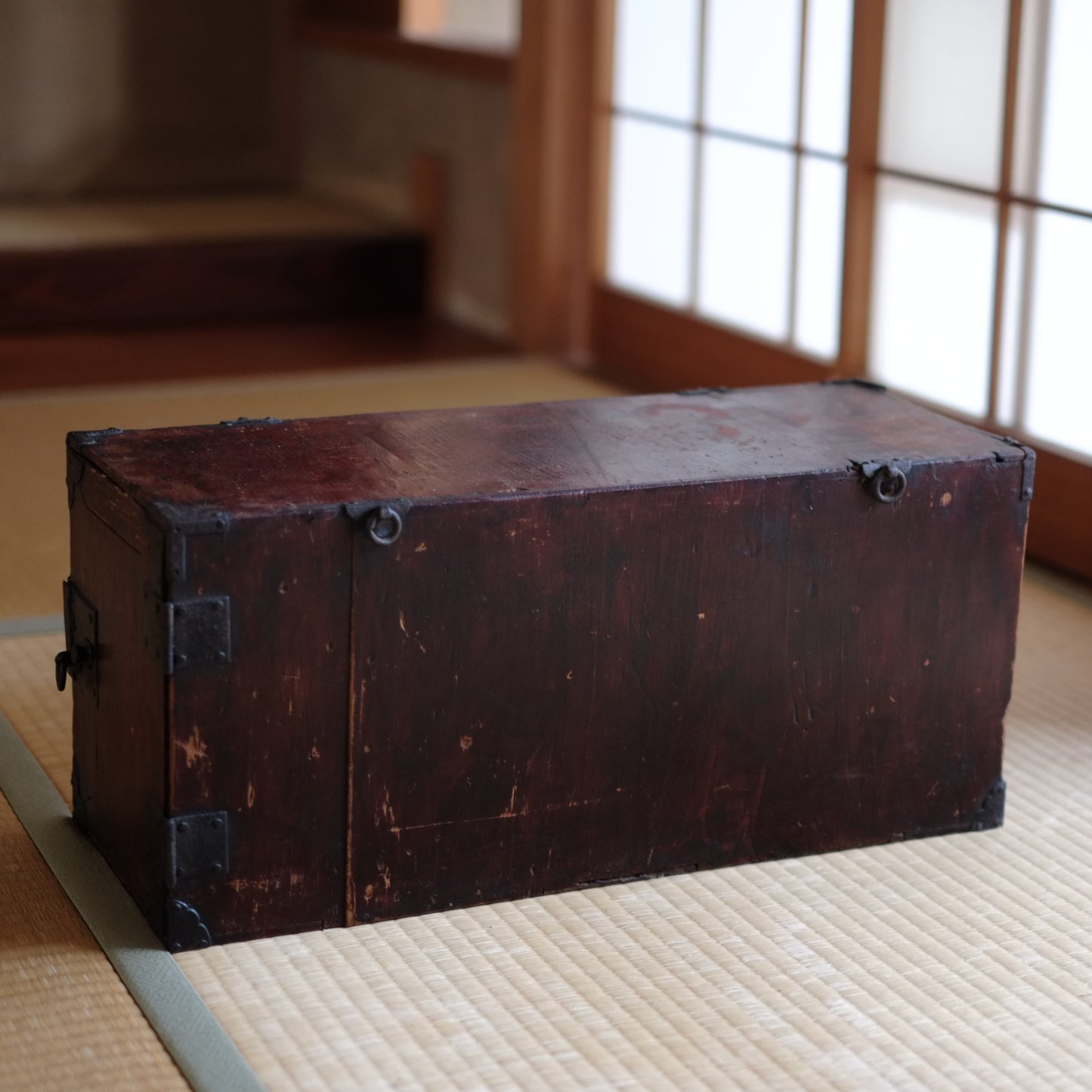 時代　鉄金具付小箪笥・抽斗箱 (江戸時代)