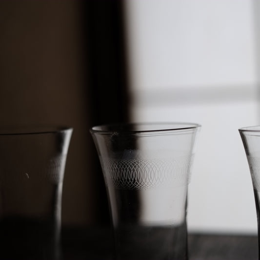 時代 エッチング 型吹きガラス グラス