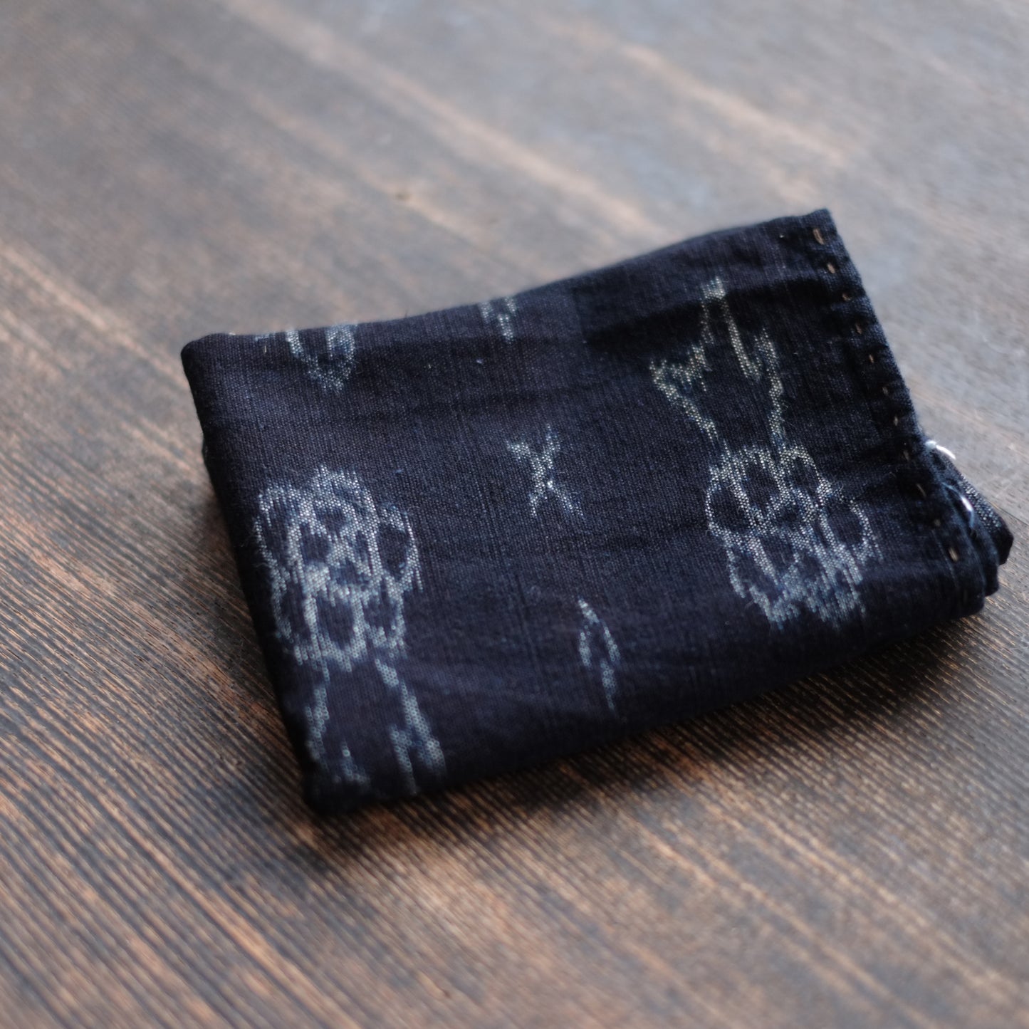 時代　藍染絵絣古布　（明治-大正期）