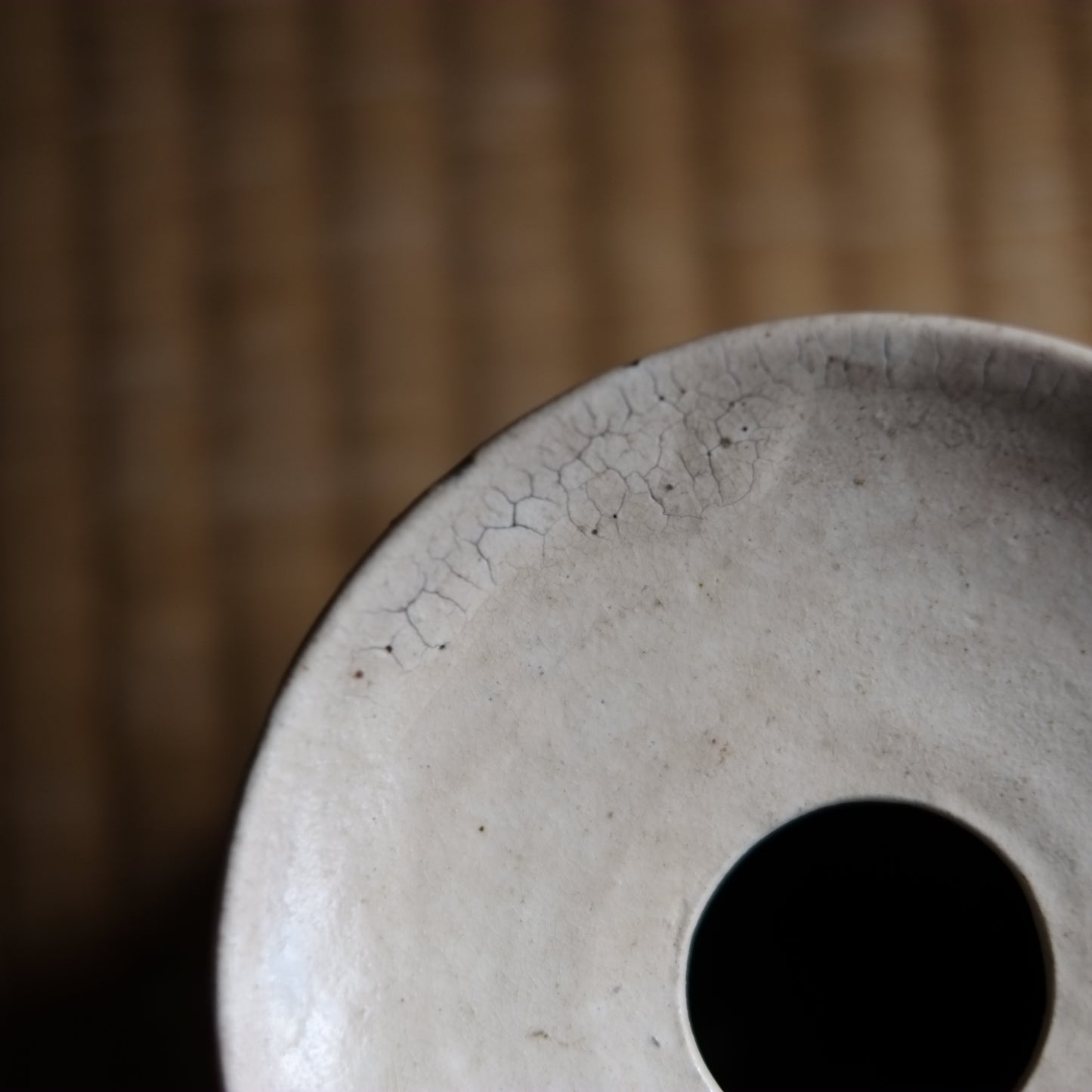 時代　白釉盃台　(江戸-明治初期)