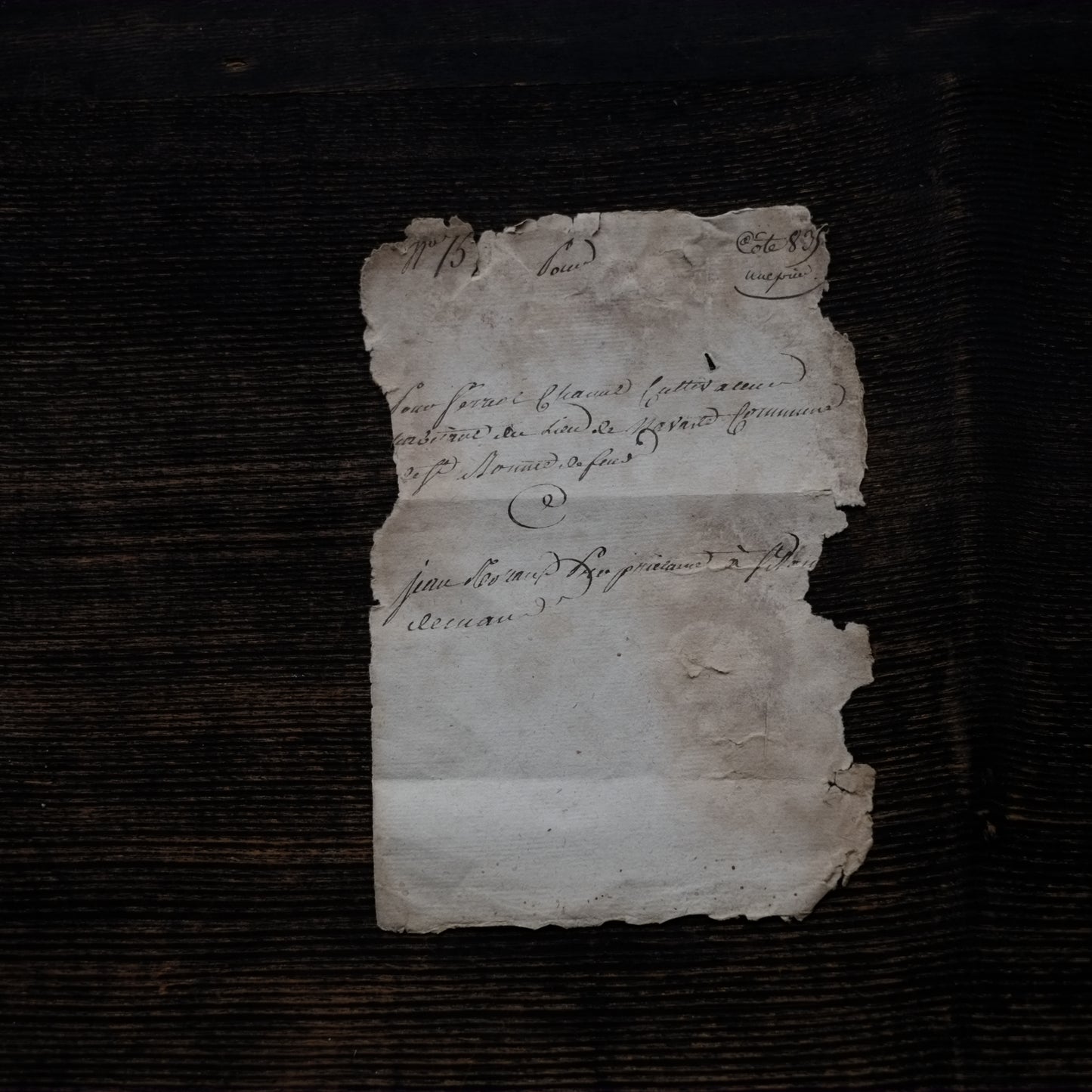 時代　フランス手稿古文書断簡
（1790〜1810年代頃）