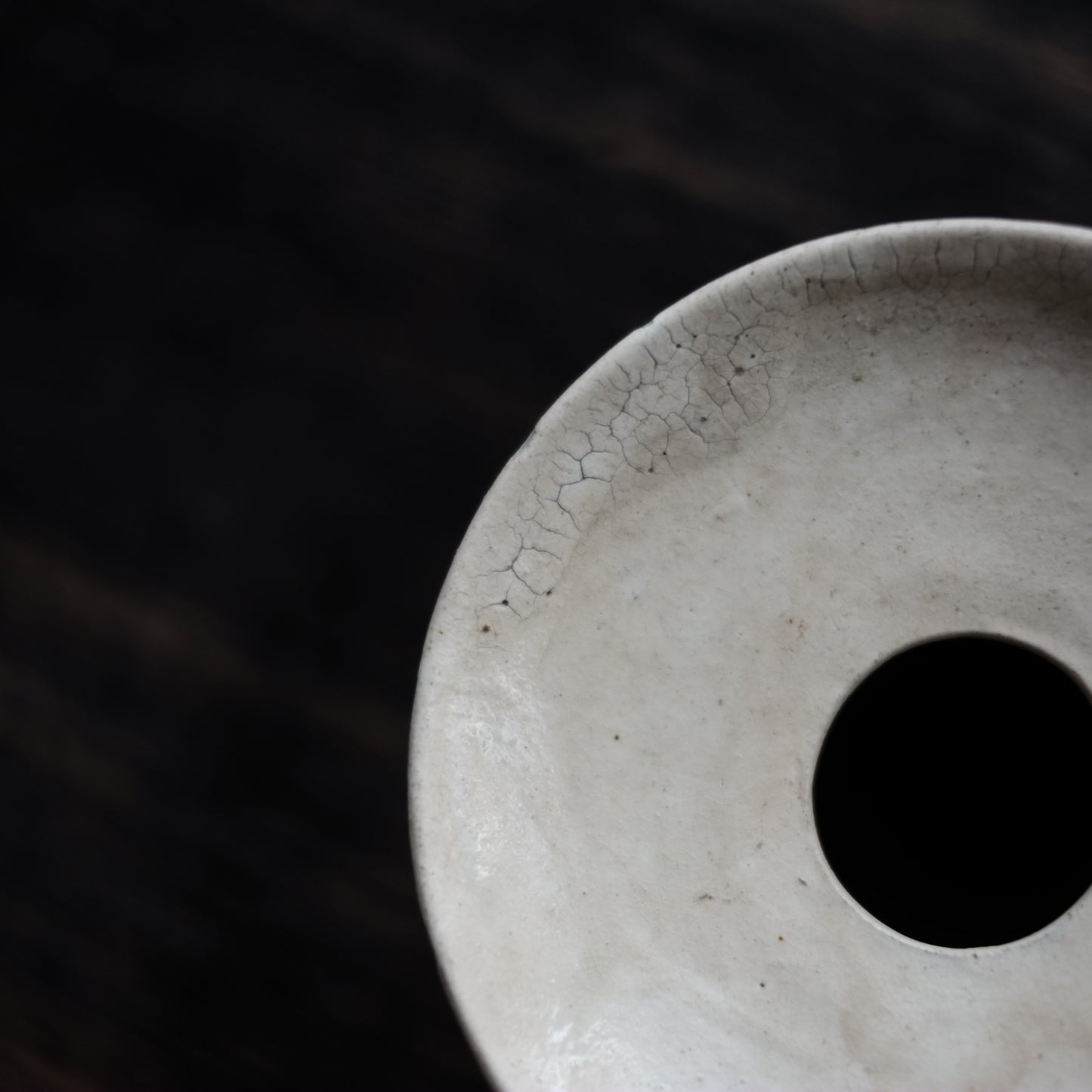 時代　白釉盃台　(江戸-明治初期)