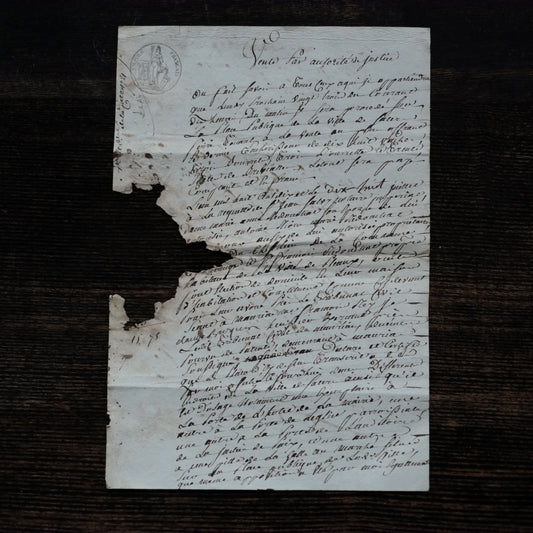 時代 フランス 手稿古文書断簡
(1816年〜1820年代頃)