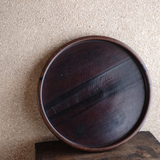 時代 黒柿 木地盆(明治-昭和期)