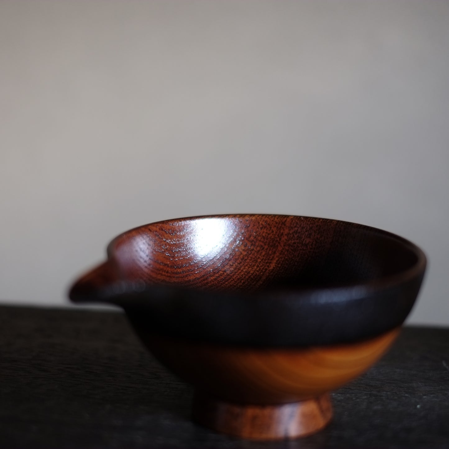 時代　デッドストック　布着木地塗片口（20世紀）