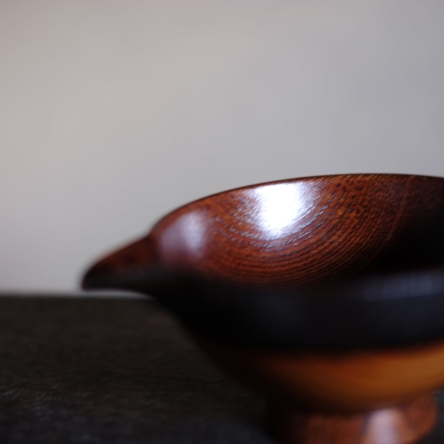 時代　デッドストック　布着木地塗片口（20世紀）