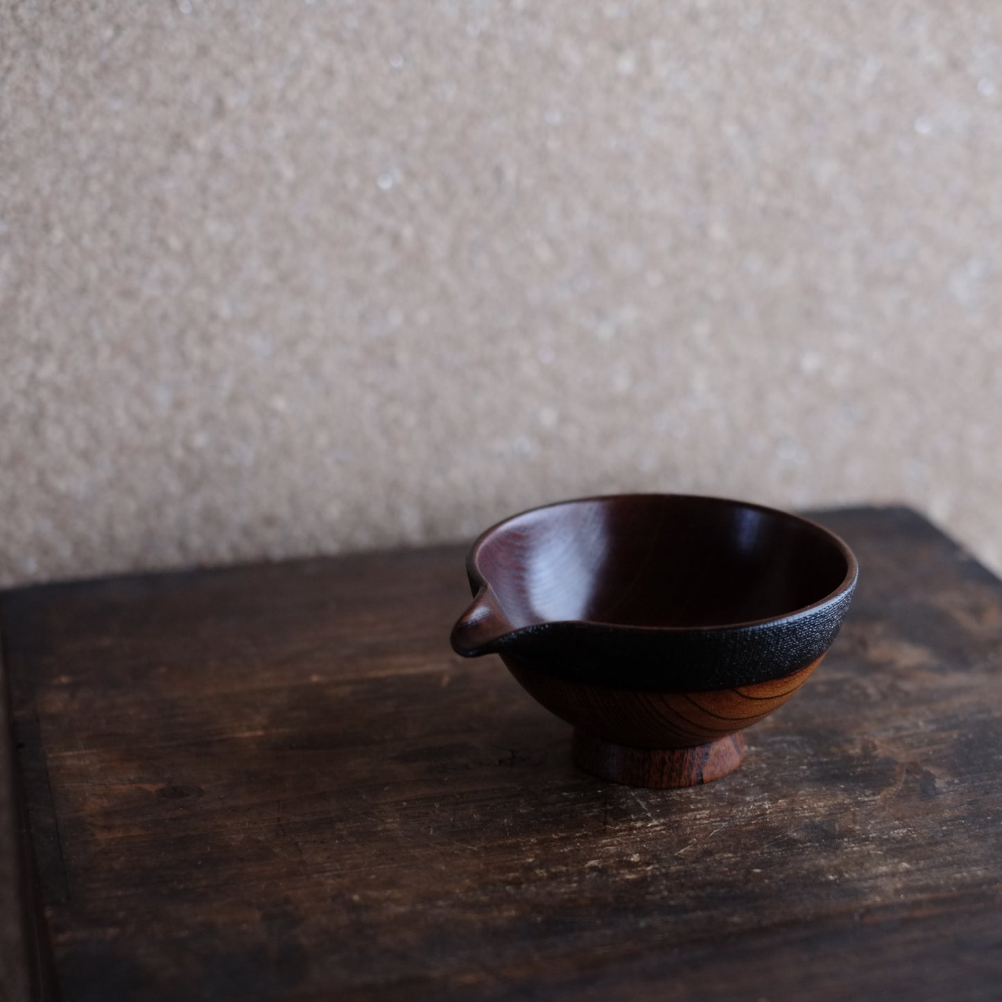 時代　デッドストック　布着木地塗片口（20世紀）