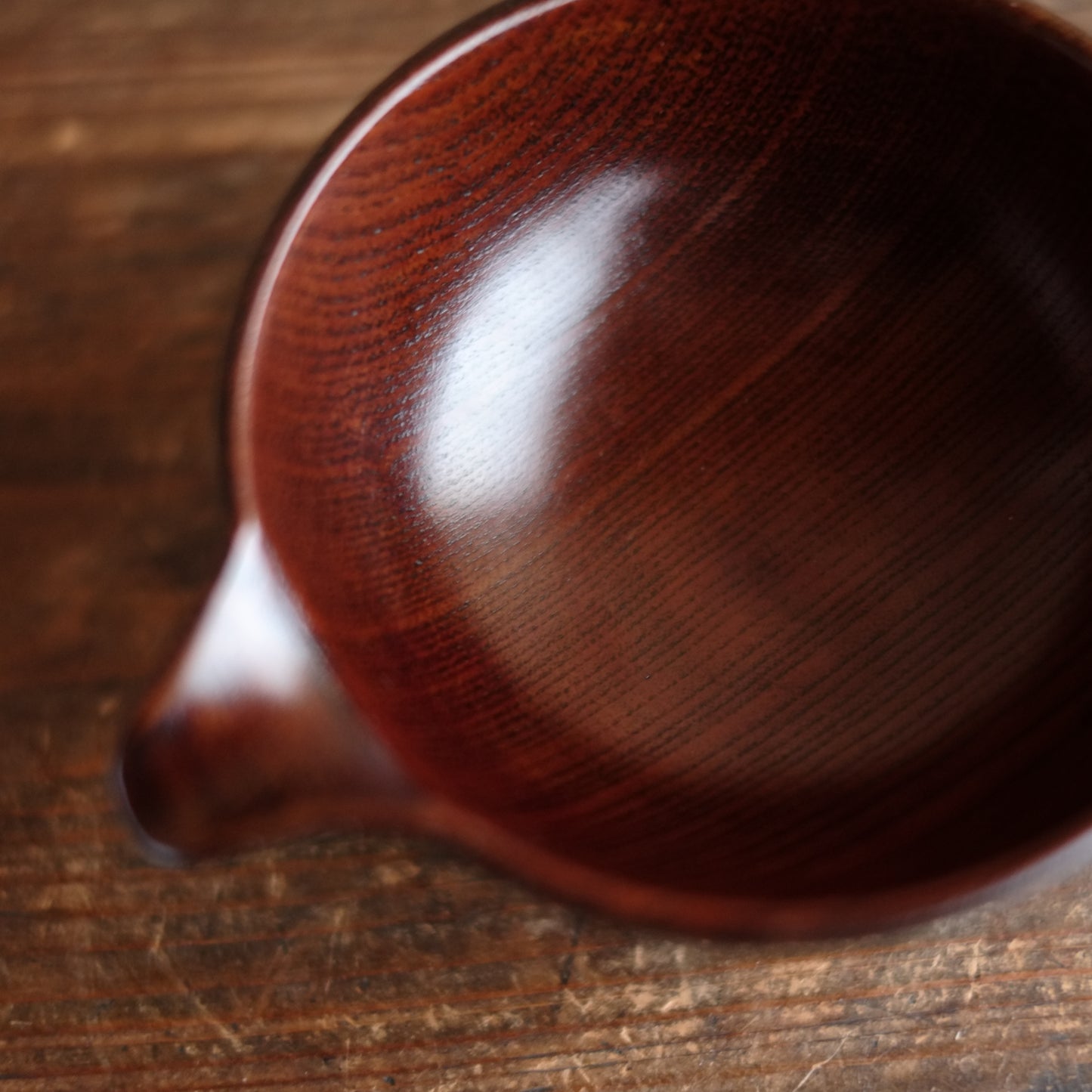 時代　デッドストック　布着木地塗片口（20世紀）