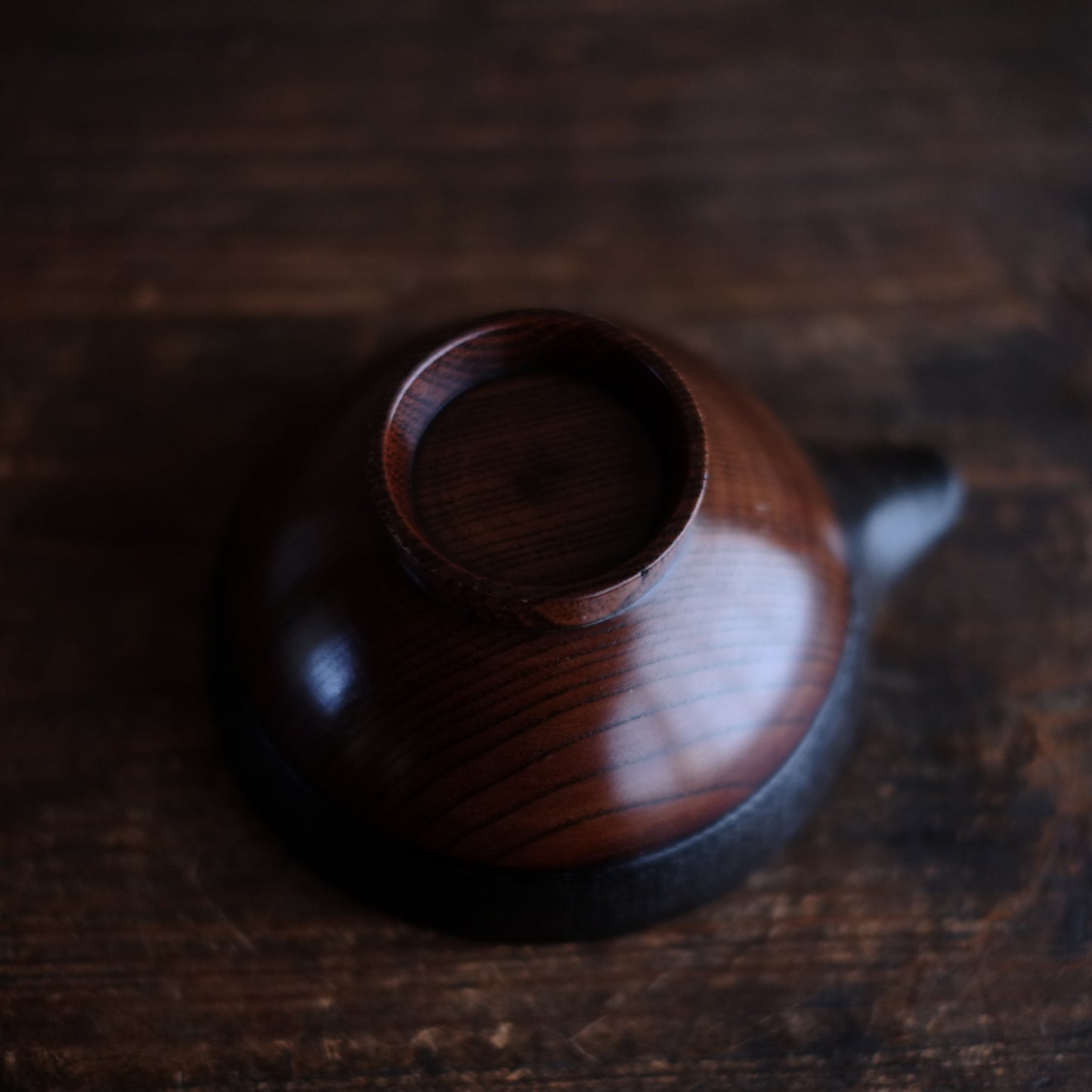 時代　デッドストック　布着木地塗片口（20世紀）