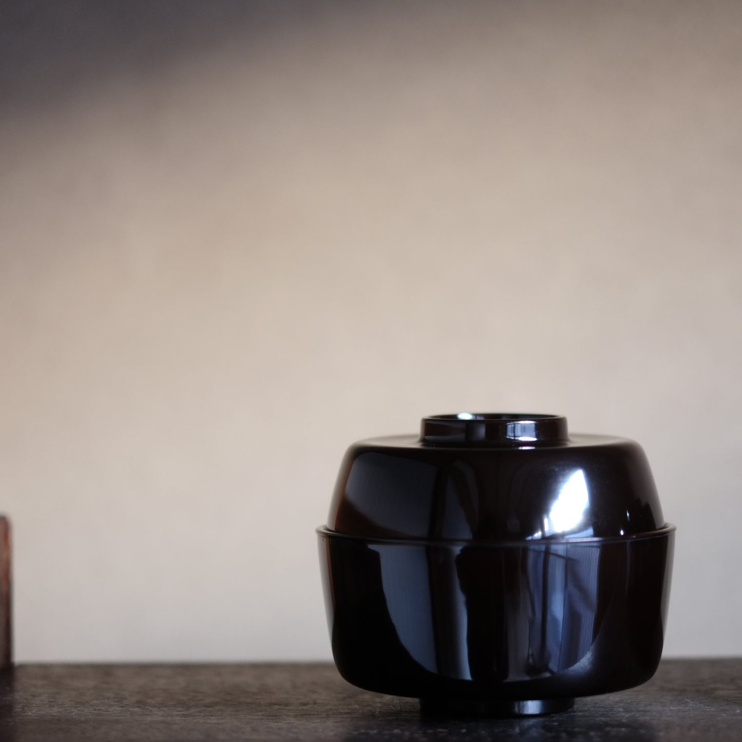 時代　利休形真塗一文字椀　飯椀　一 ・三ノ椀     (江戸後期-明治初期・19世紀）