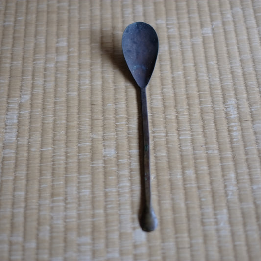 時代　古銅薬匙　(明治-昭和初期)