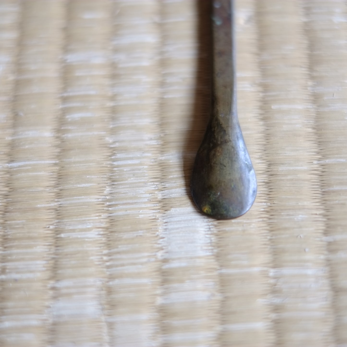 時代　古銅薬匙　(明治-昭和初期)