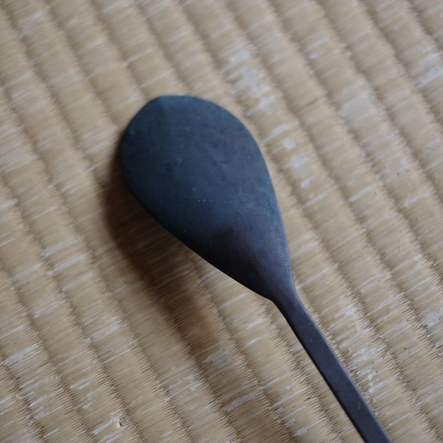 時代　古銅薬匙　(明治-昭和初期)