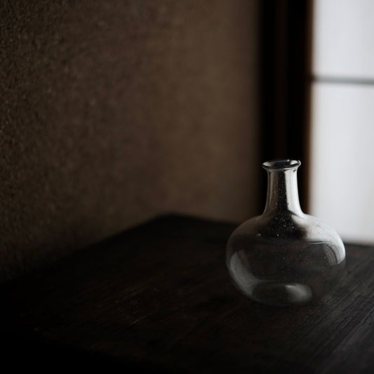 時代 型吹きガラス 徳利 (明治-大正期頃)