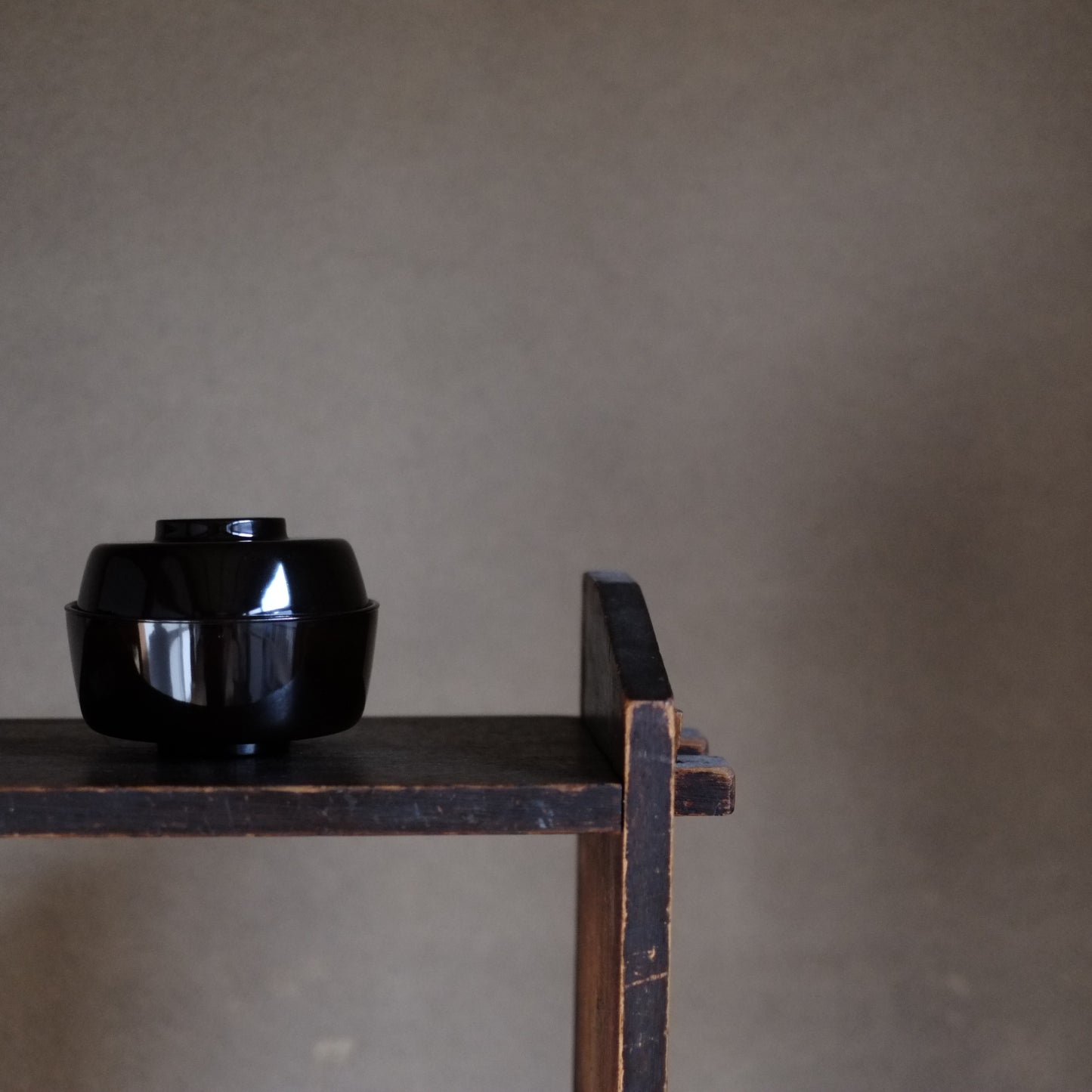 時代　利休形真塗一文字椀　汁椀　二・四ノ椀     (江戸後期-明治初期・19世紀）