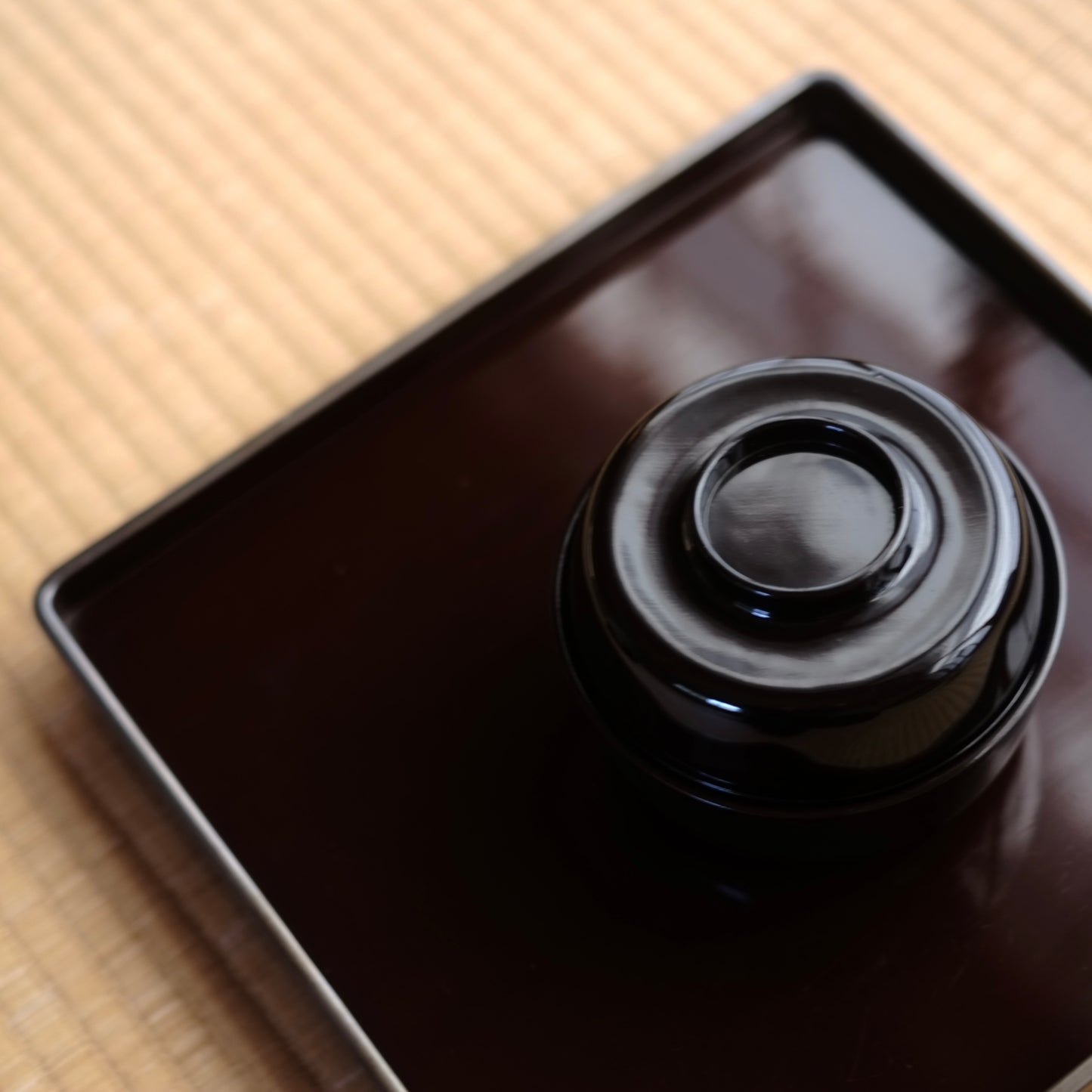 時代　利休形真塗一文字椀　汁椀　二・四ノ椀     (江戸後期-明治初期・19世紀）