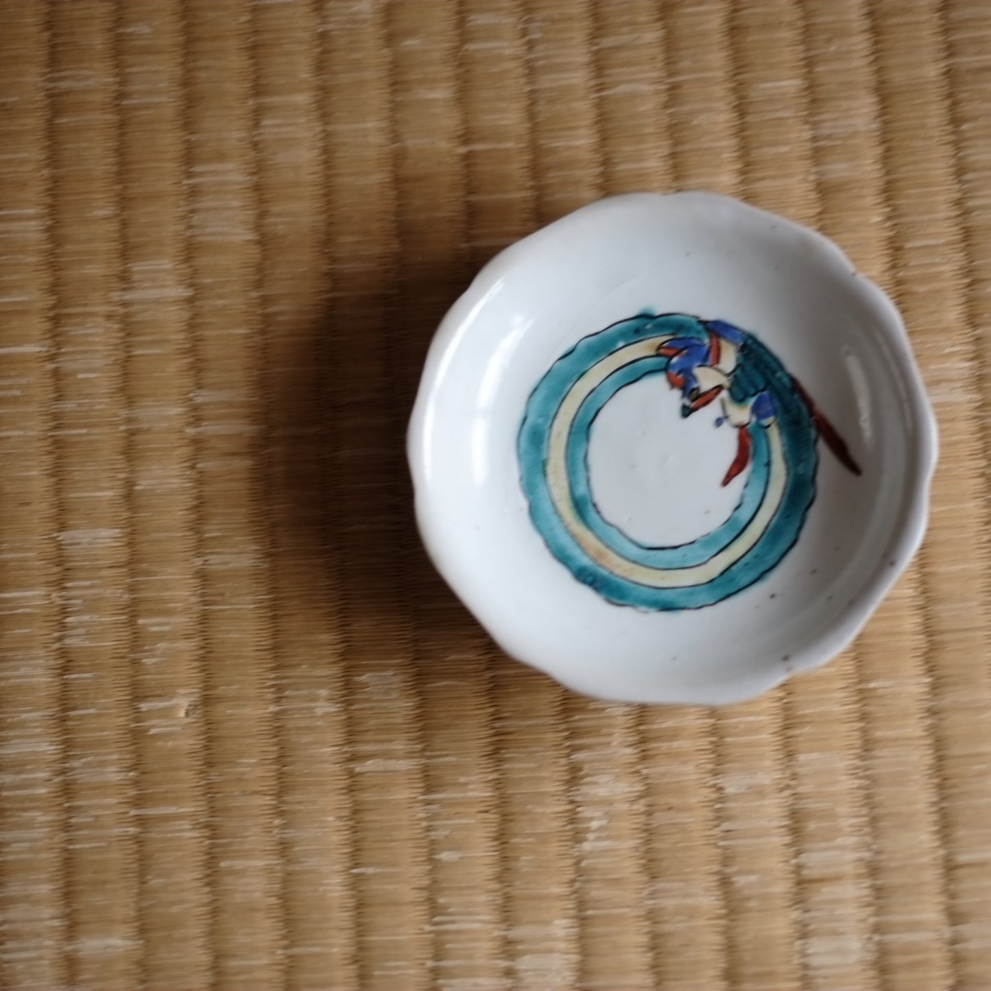 時代　初期柿右衛門　鳥紋色絵小皿(江戸前期)