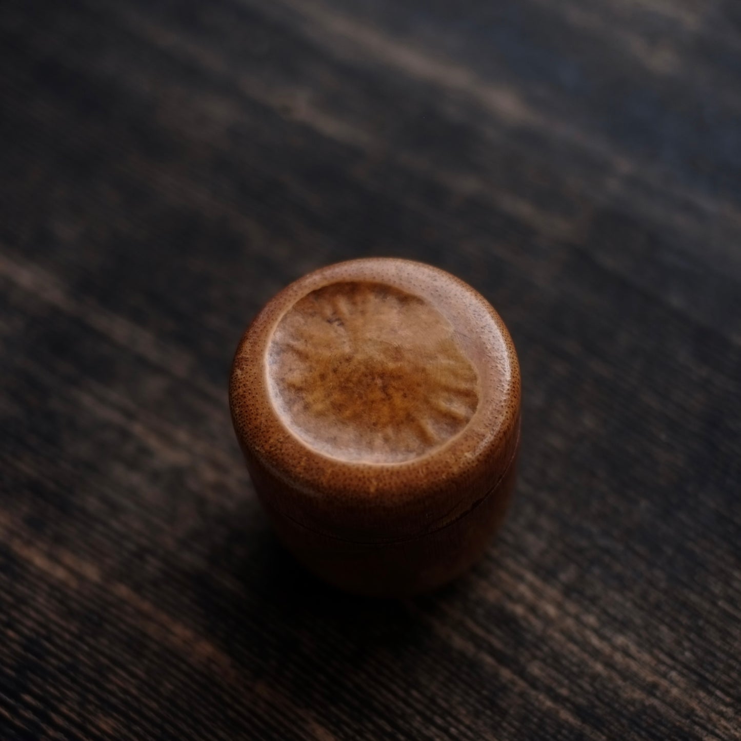 時代　素地竹工笹金蒔絵　棗　(19世紀-20世紀)