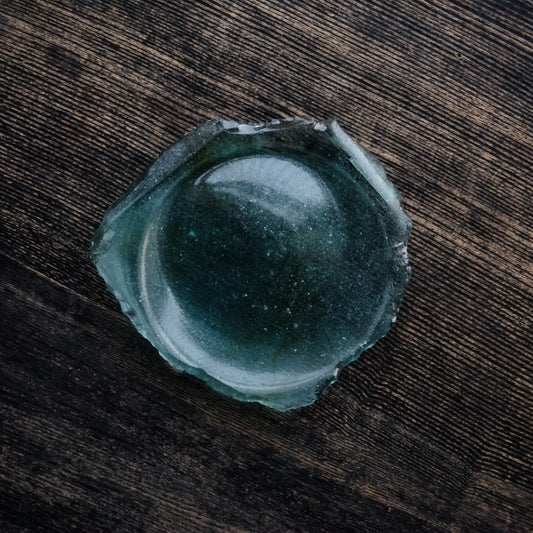 川揚り 時代ガラス 平皿残欠