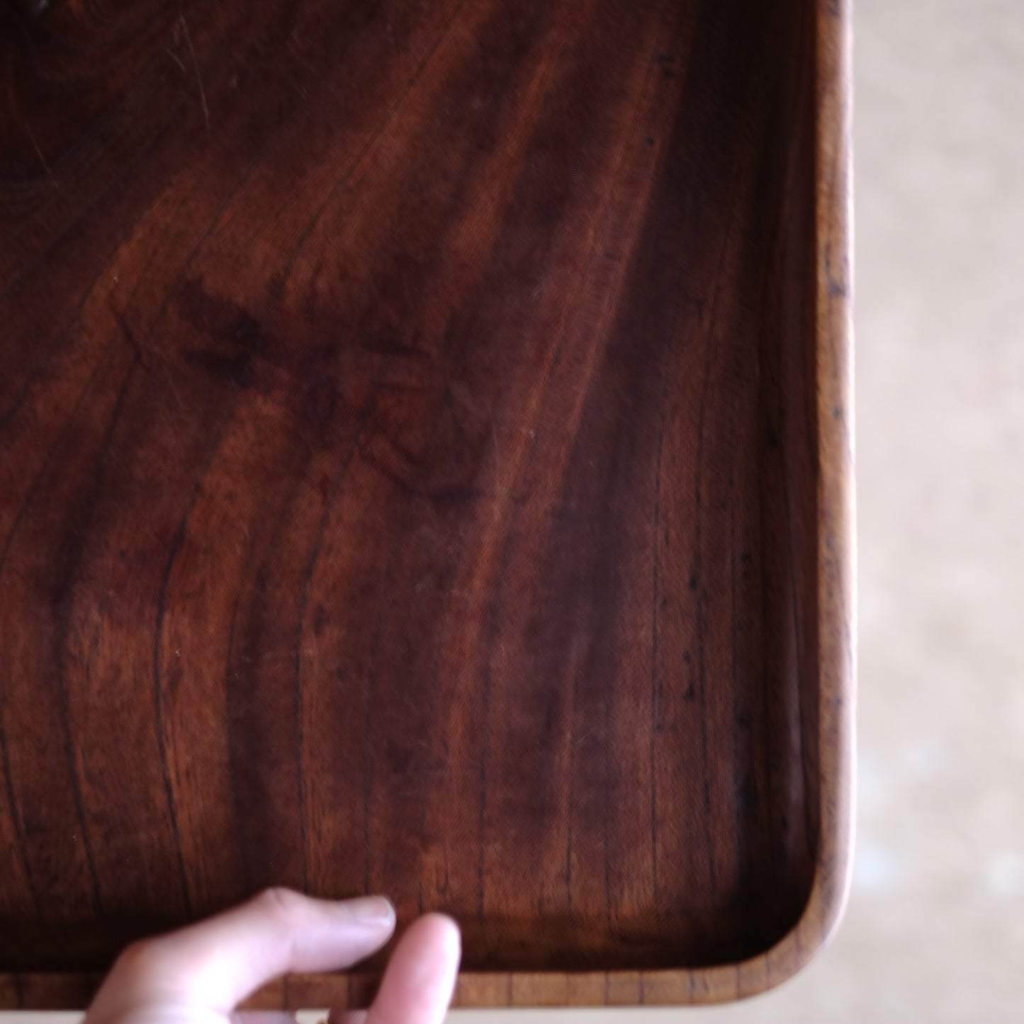 時代　角刳抜木地盆　(明治後期-戦前頃)