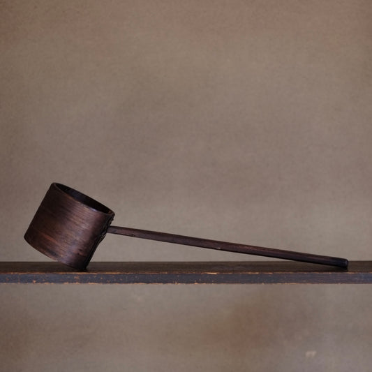 時代　白木　樺綴曲木柄杓　掻器(１９世紀)