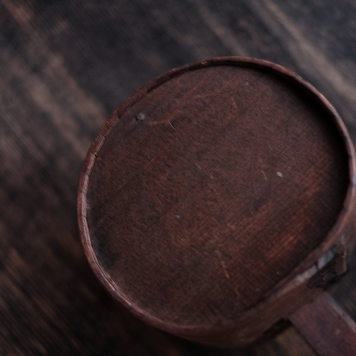 時代　白木　樺綴曲木柄杓　掻器(１９世紀)