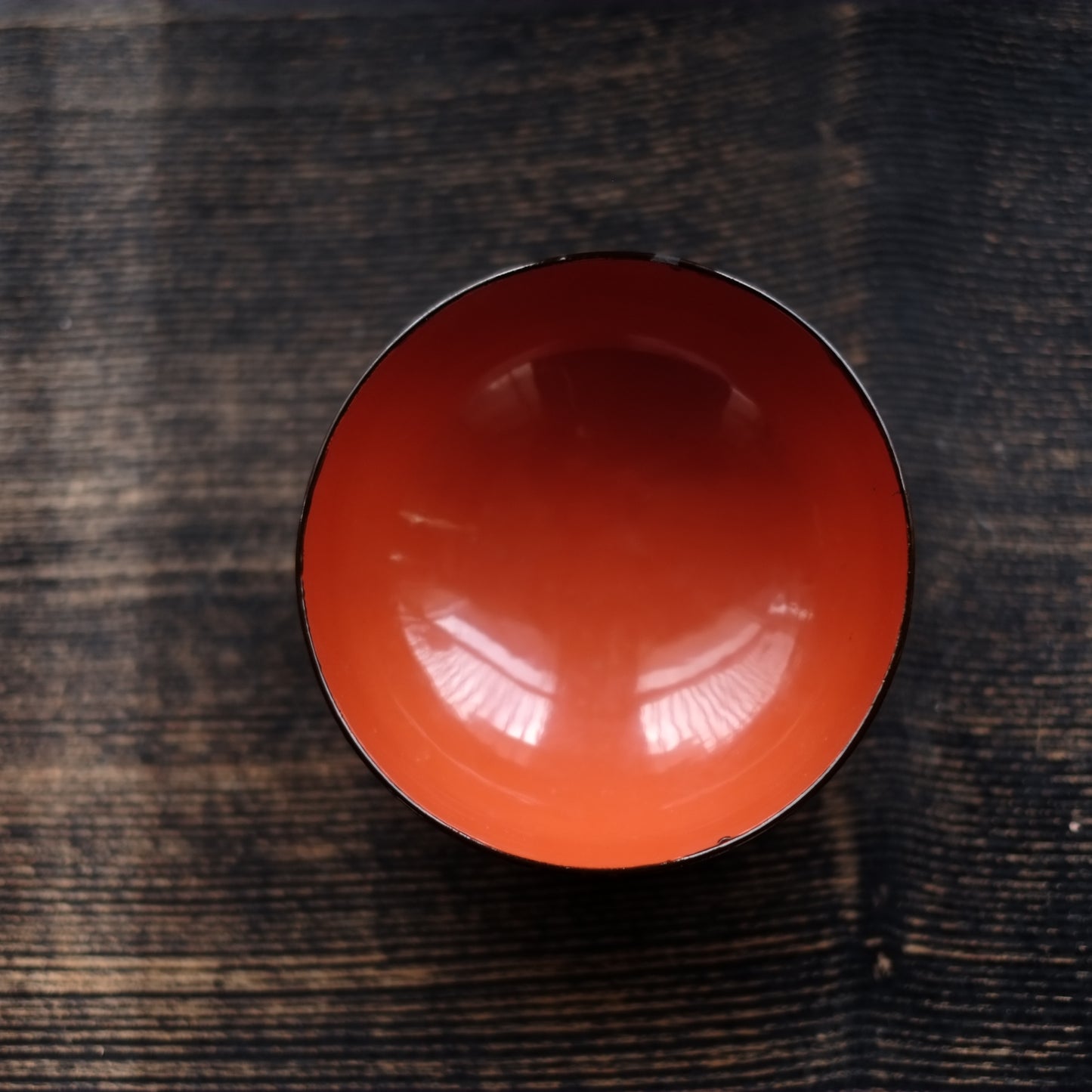 時代　内朱外黒漆塗吹雪文椀(江戸時代　18-19世紀)