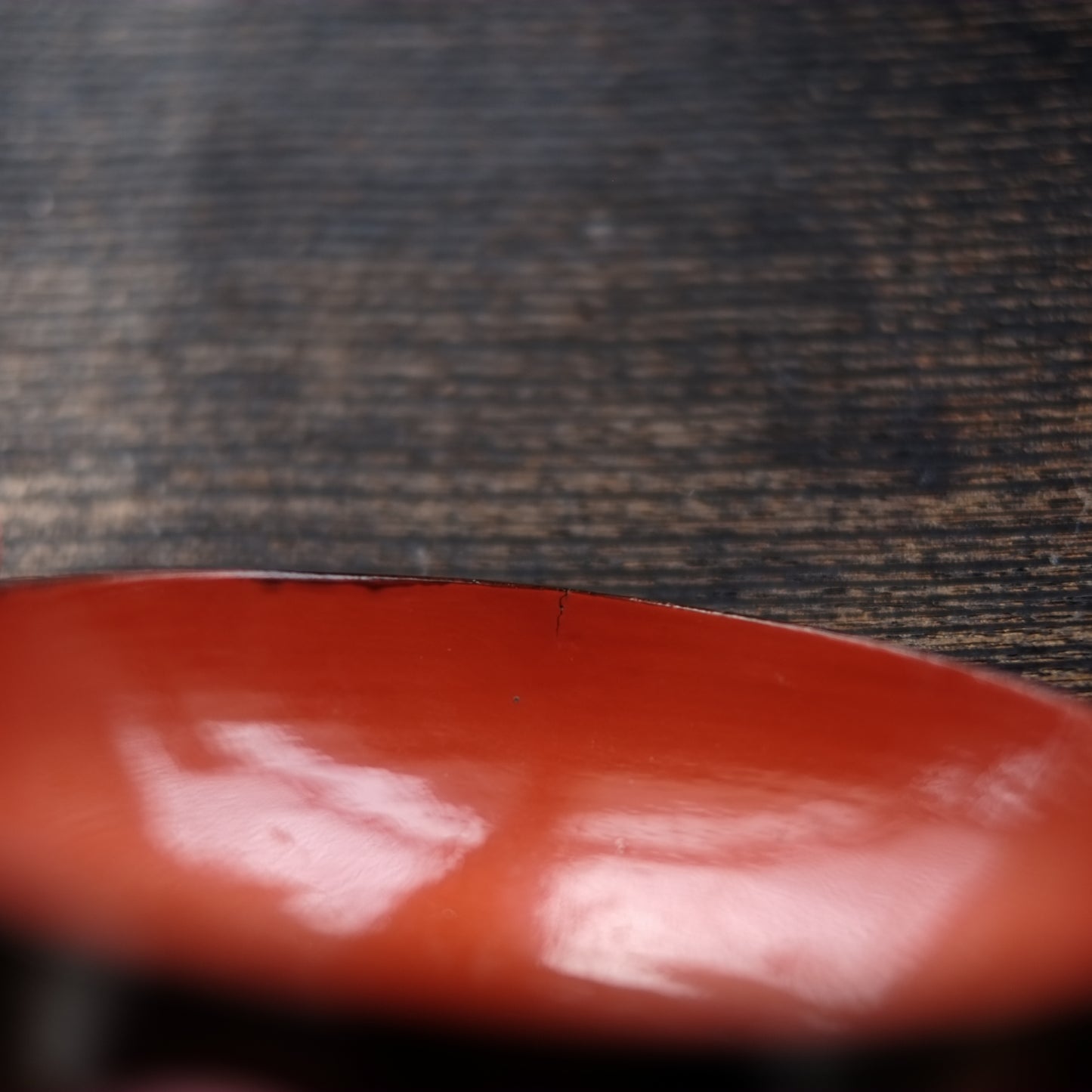時代　内朱外黒漆塗吹雪文椀(江戸時代　18-19世紀)