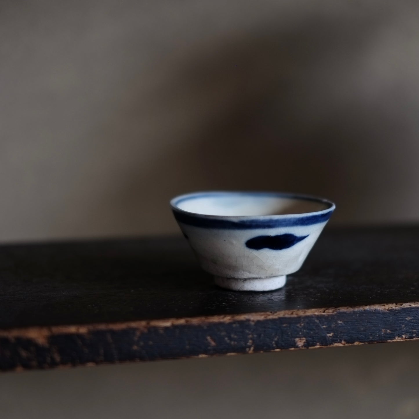 時代　呉須手染付　茶杯・盃(清朝)