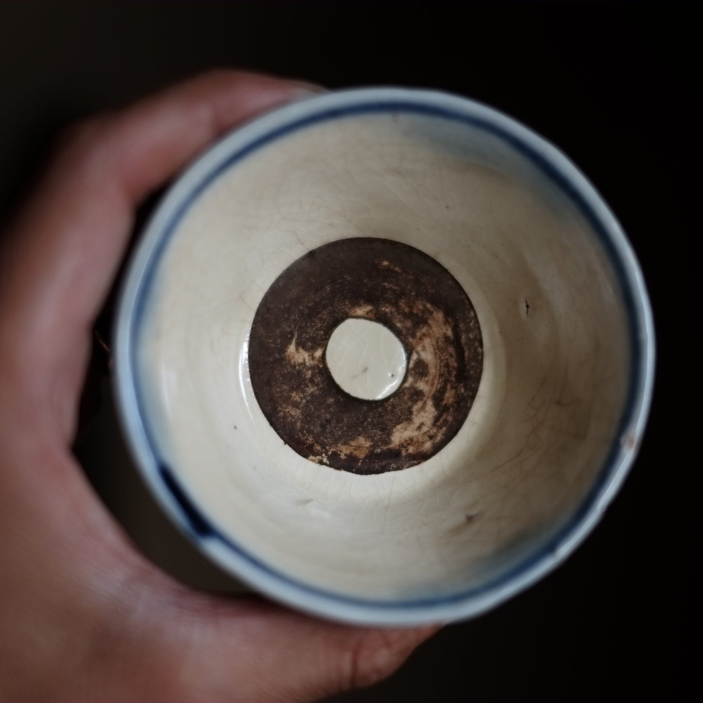 時代　呉須手染付　茶杯・盃(清朝)