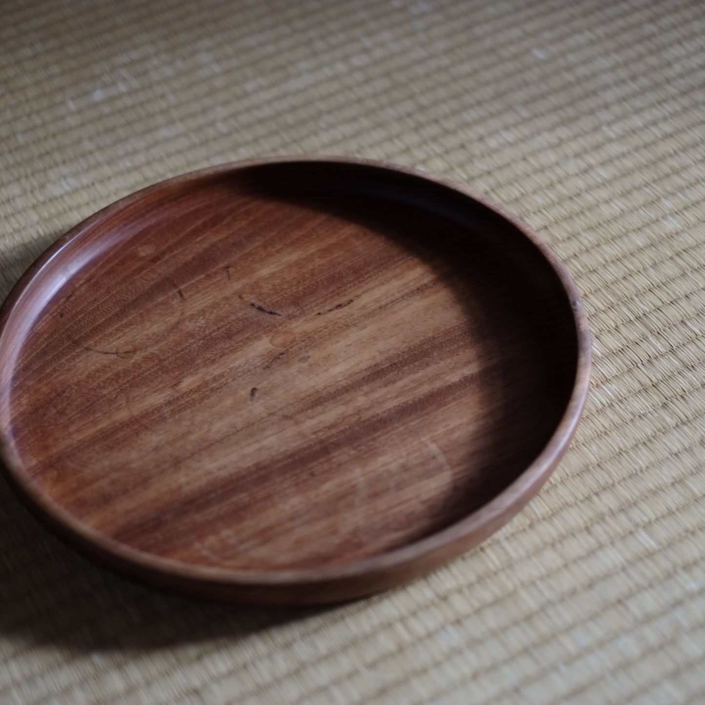 時代　白木木地　丸盆　(大正-戦前頃)