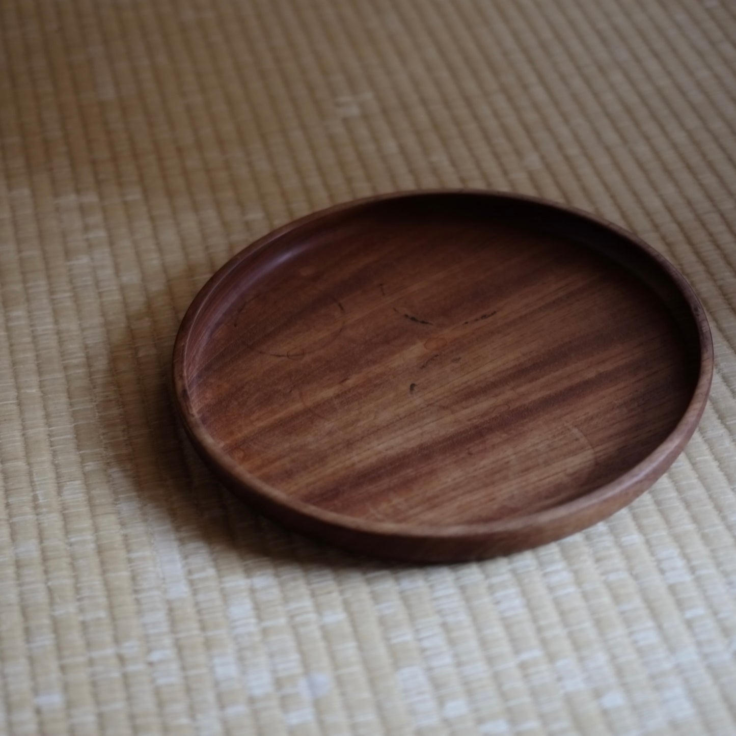 時代　白木木地　丸盆　(大正-戦前頃)