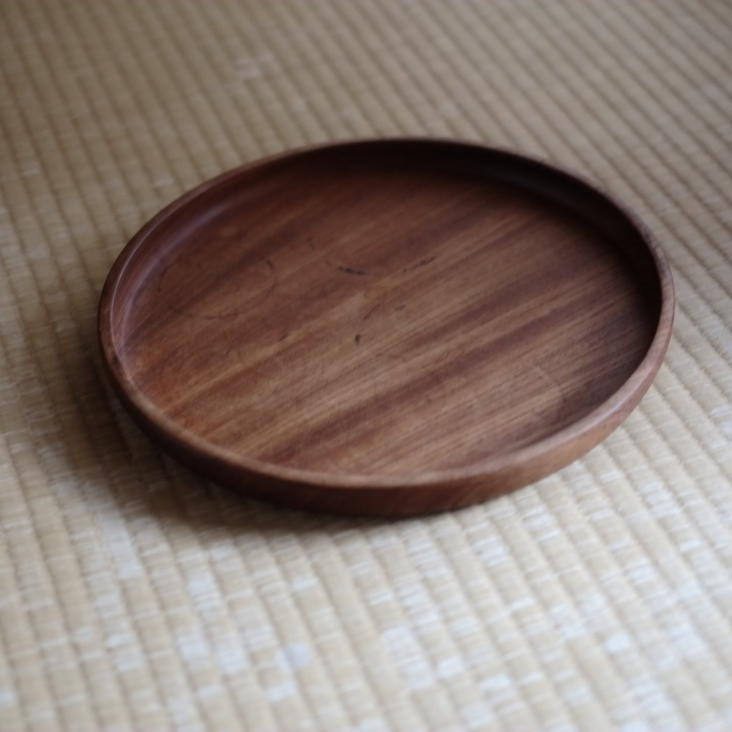 時代　白木木地　丸盆　(大正-戦前頃)