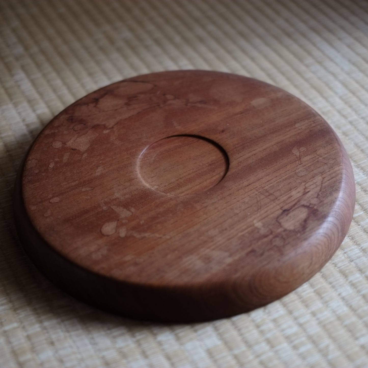 時代　白木木地　丸盆　(大正-戦前頃)