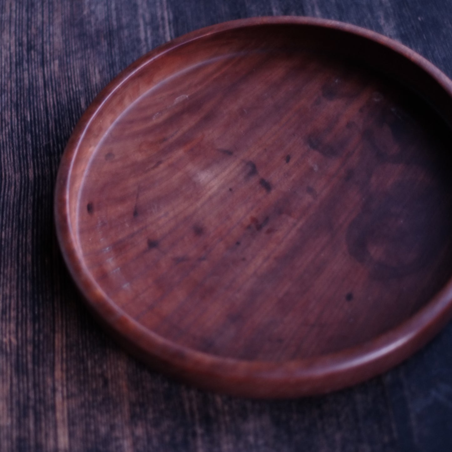 時代　木地　丸盆　(大正-戦前頃)
