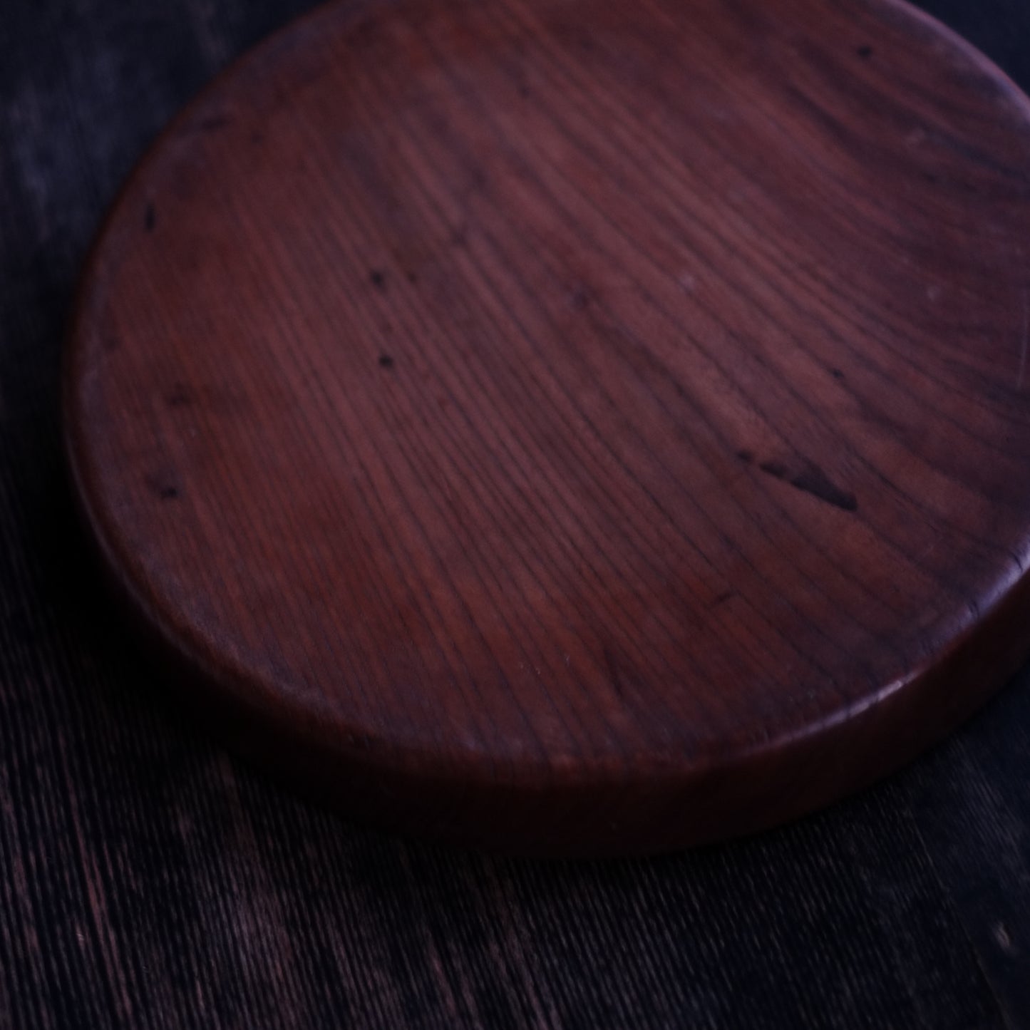 時代　木地　丸盆　(大正-戦前頃)