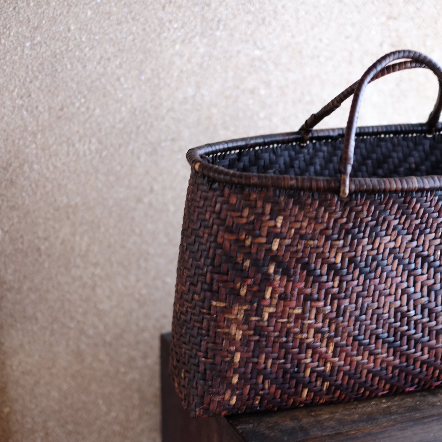 時代　竹編手提籠（20世紀）