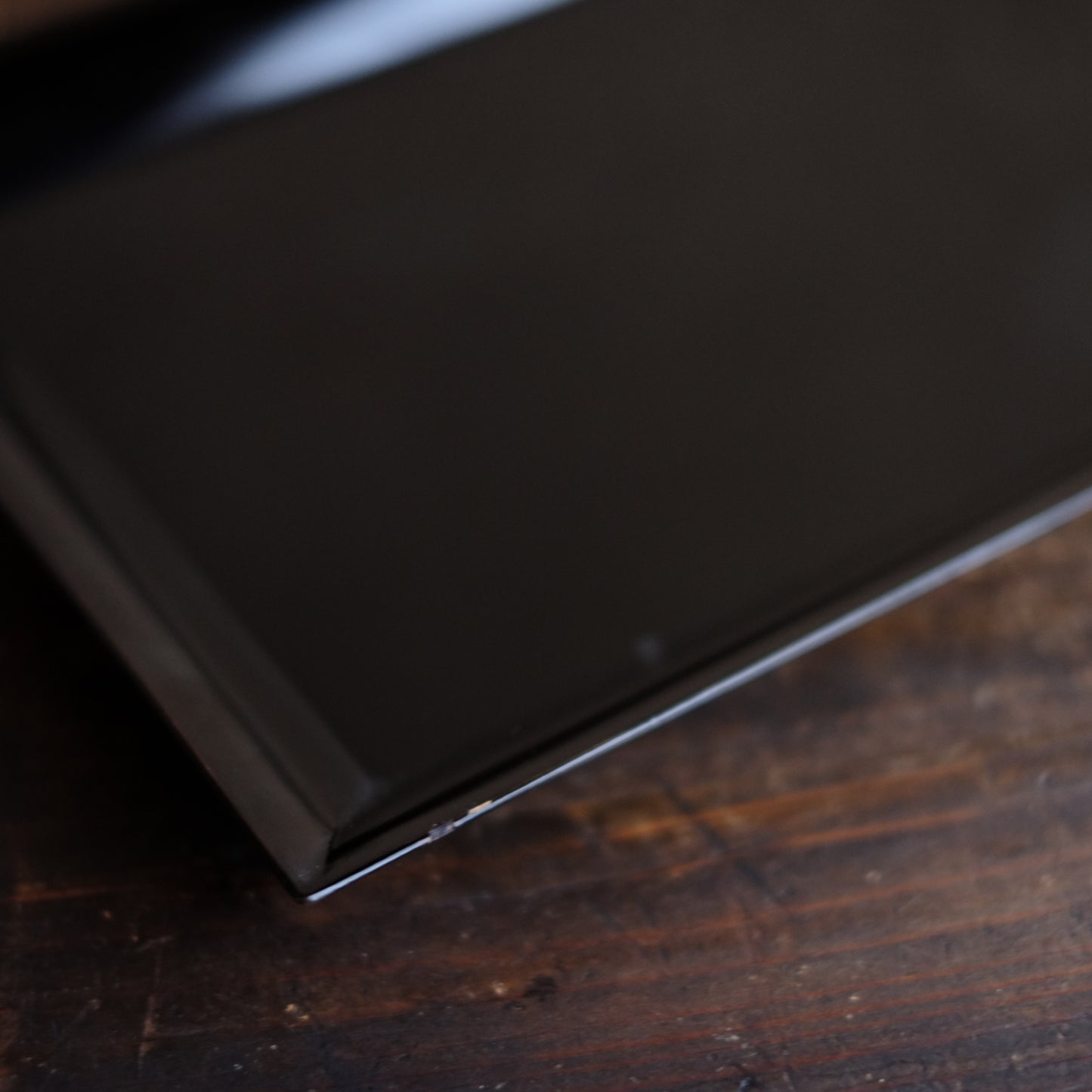 時代　黒漆真塗 裏総梨地 長角盆 対　大・小セット(19–20世紀)