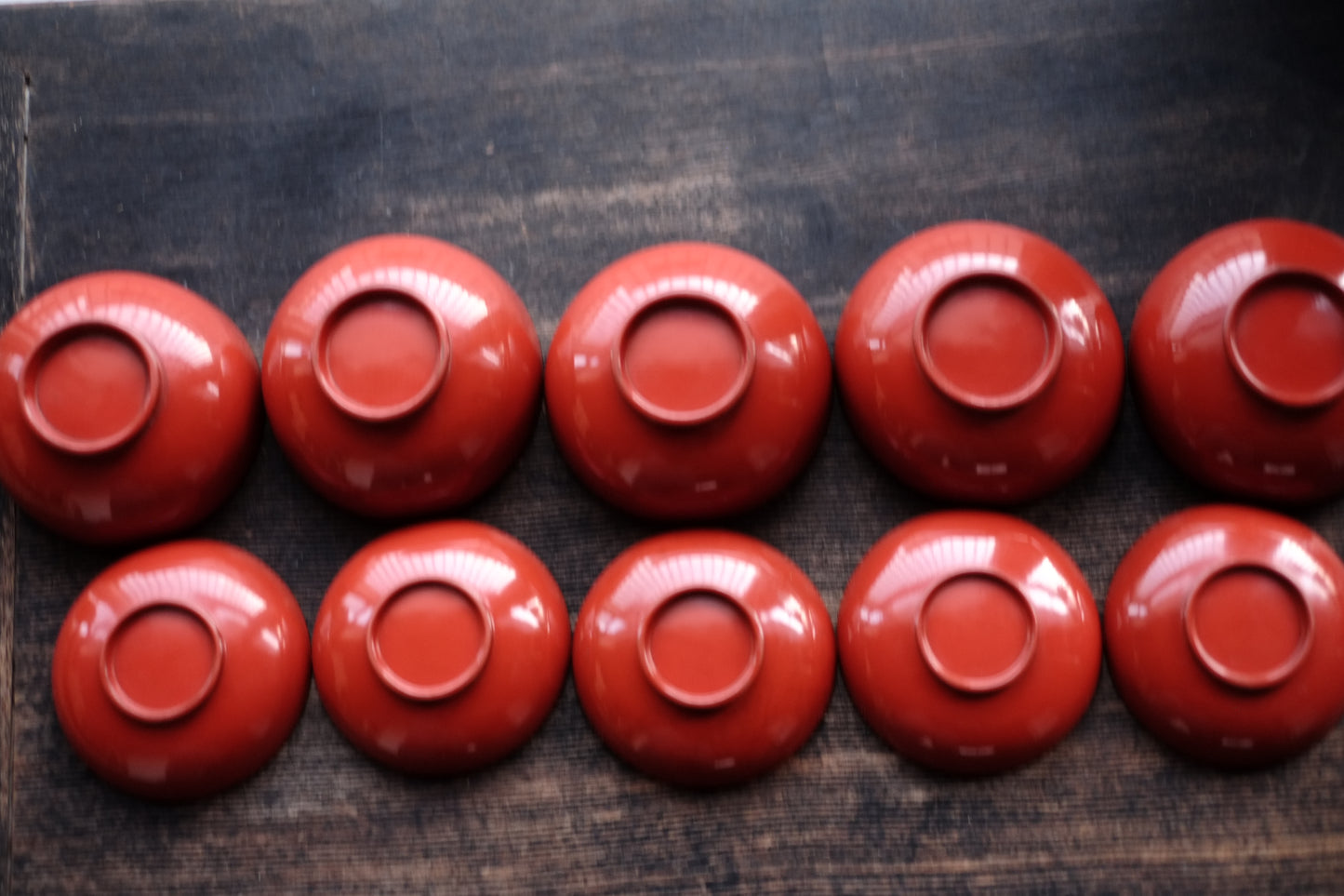 時代　根来蓋付椀・小　汁椀(江戸時代18-19世紀)