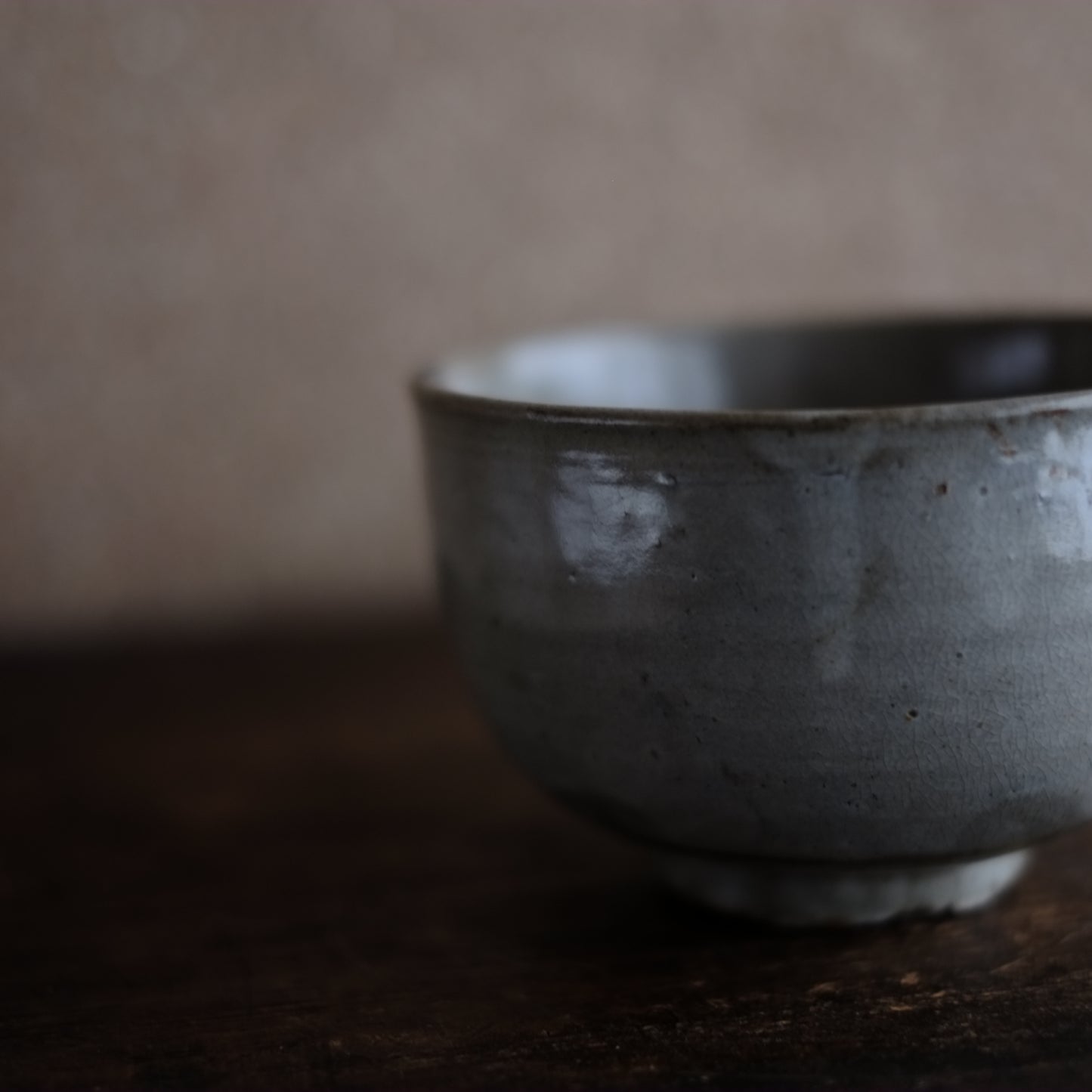 時代　木原染付茶碗　(江戸中期頃17-18世紀)