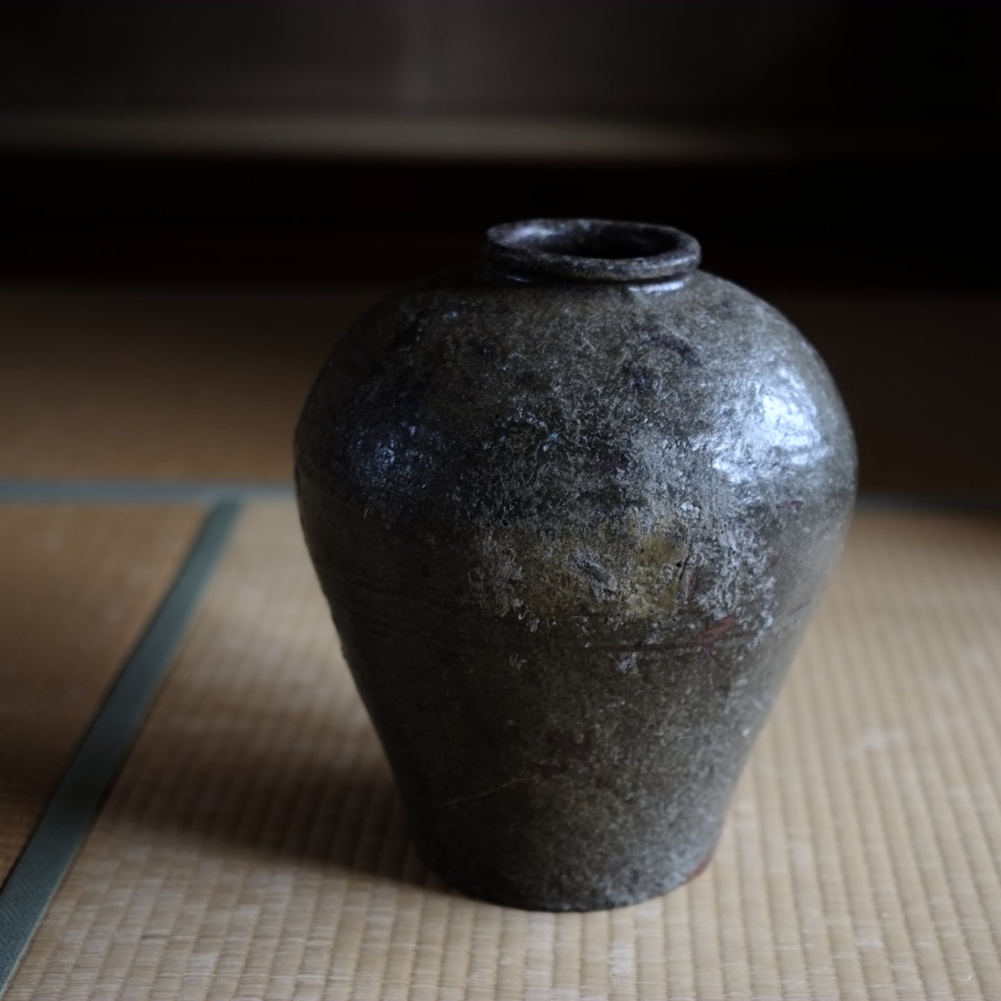 時代 褐釉大壺　(清朝 19世紀頃)