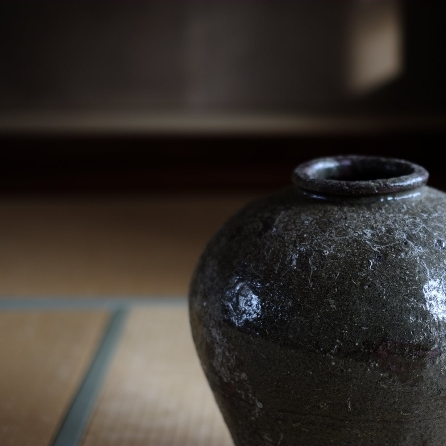 時代 褐釉大壺　(清朝 19世紀頃)