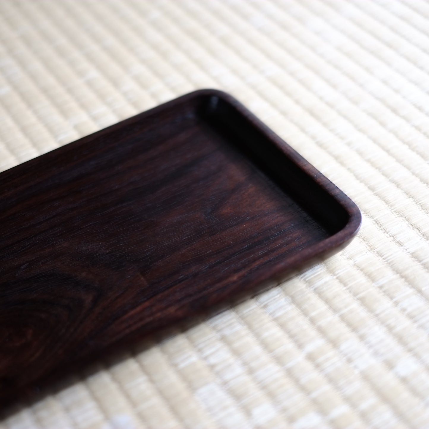 時代　刳抜長方木地盆・煎茶盆　(明治後期-戦前頃)